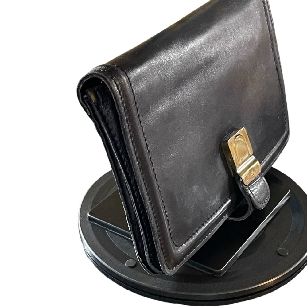 CaGi Vintage Black Leather Men's Bag Wrist Clutch Man Bag Gentleman's Bag - Picture 3 of 16